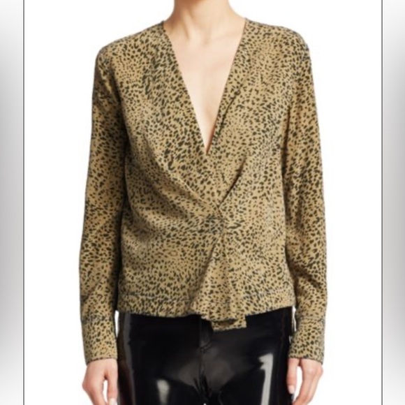 Rag & Bone Shields Leopard Print Blouse - Picture 1 of 11